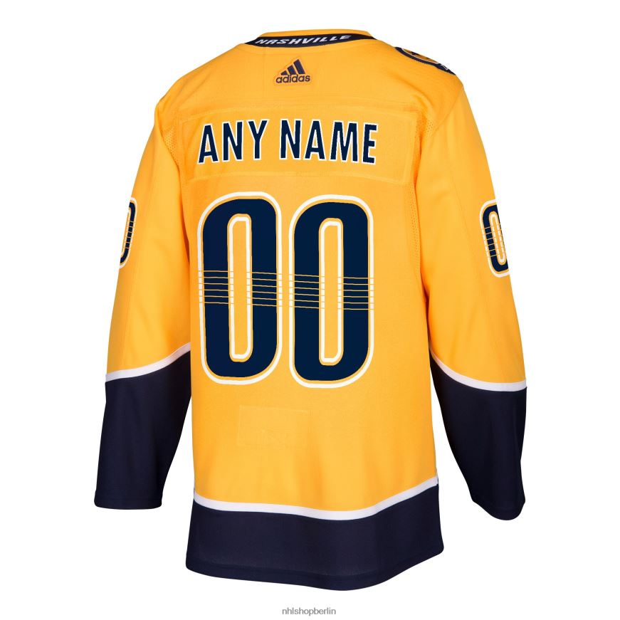 Männer NHL Adidas Gold Authentic Custom Trikot der Nashville Predators Kleidung BF680T2226