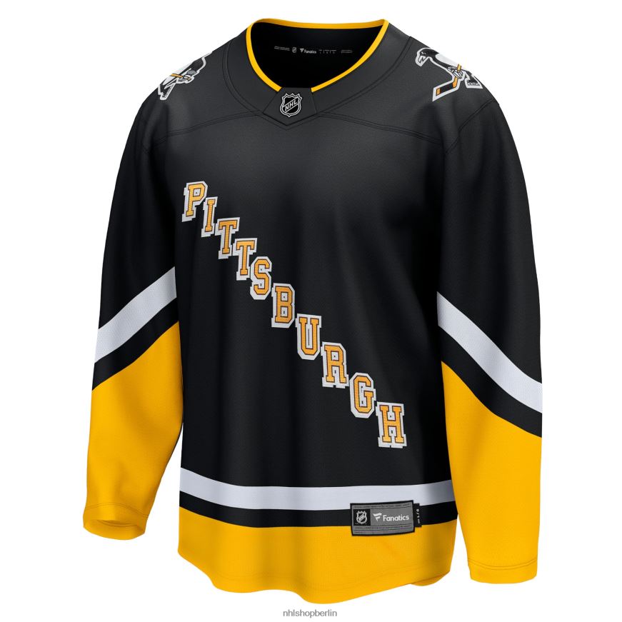 Männer NHL Alternatives Premier-Breakaway-Trikot der Pittsburgh Penguins mit Fanatics-Logo in Schwarz 2021/22 Kleidung BF680T828