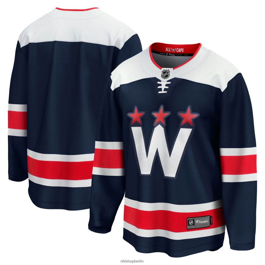 Männer NHL Alternatives Premier Breakaway-Trikot der Washington Capitals mit Fanatics-Logo in Marineblau 2020/21 Kleidung BF680T888