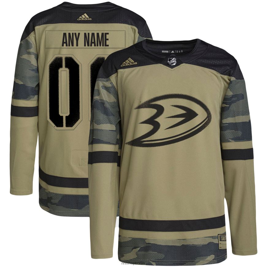 Männer NHL Anaheim Ducks adidas Camo Military Appreciation Team authentisches individuelles Übungstrikot Kleidung BF680T2093