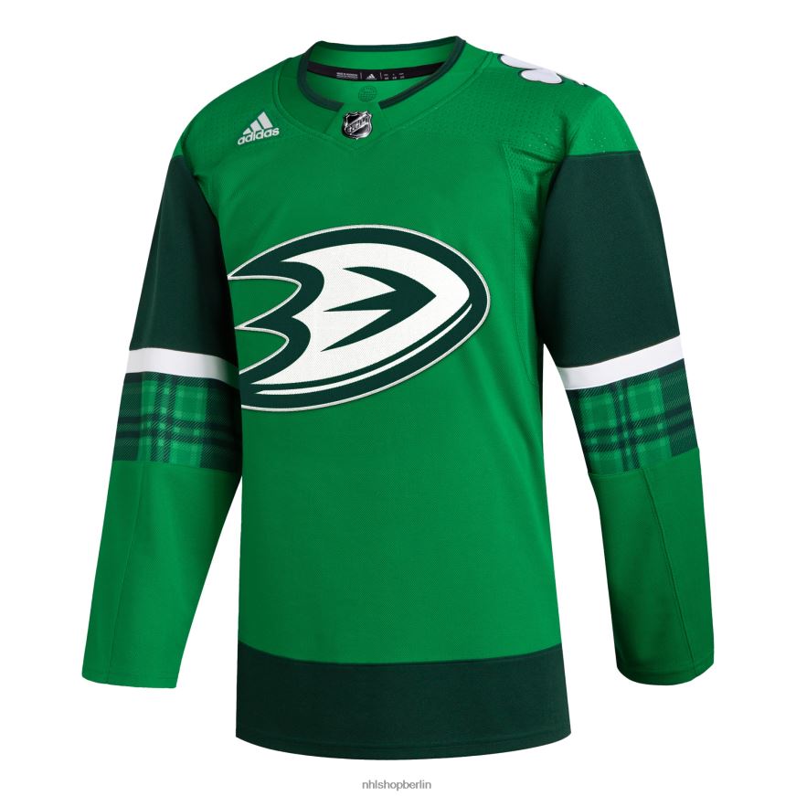 Männer NHL Anaheim Ducks adidas Kelly Green 2023 St Patrick\s Day Primegreen authentisches Trikot Kleidung BF680T1266