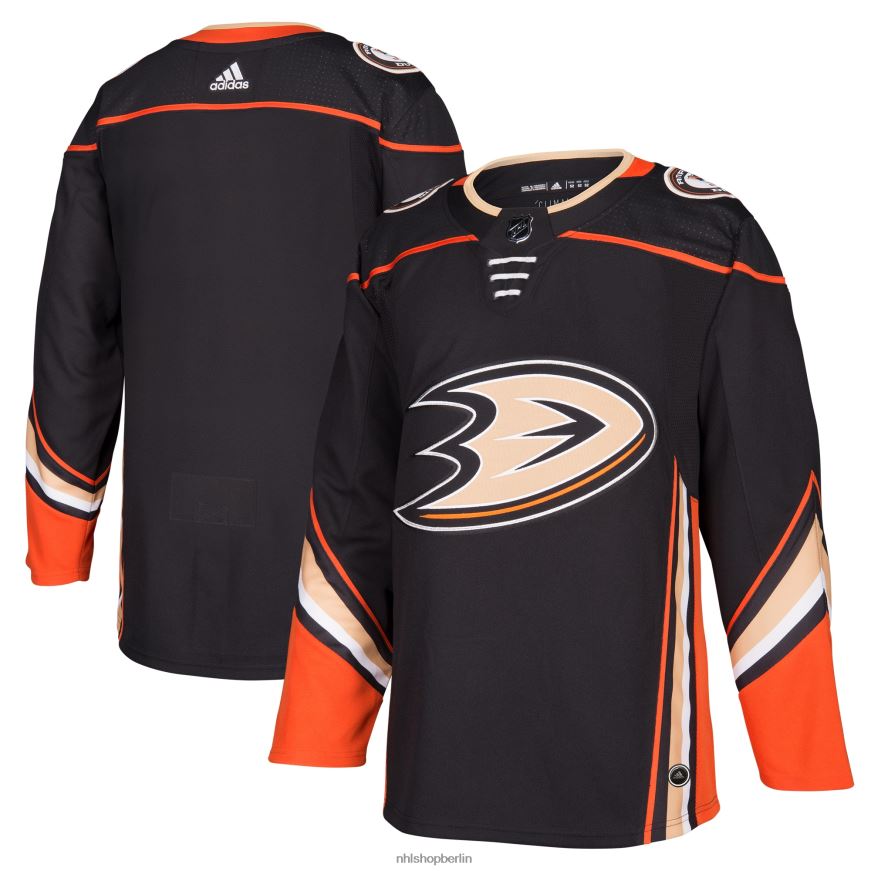 Männer NHL Anaheim Ducks adidas schwarzes Heim-Authentisches Blanko-Trikot Kleidung BF680T1933