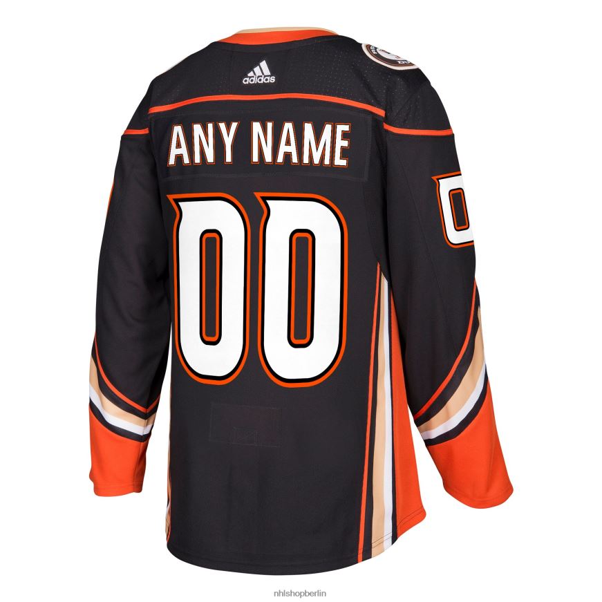 Männer NHL Anaheim Ducks adidas schwarzes authentisches individuelles Trikot Kleidung BF680T1835