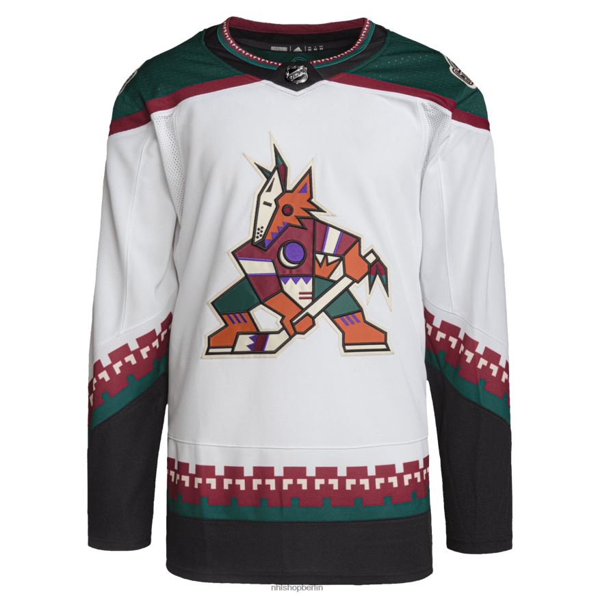 Männer NHL Arizona Coyotes Adidas White Away Primegreen Authentic Pro Blank Trikot Kleidung BF680T1092