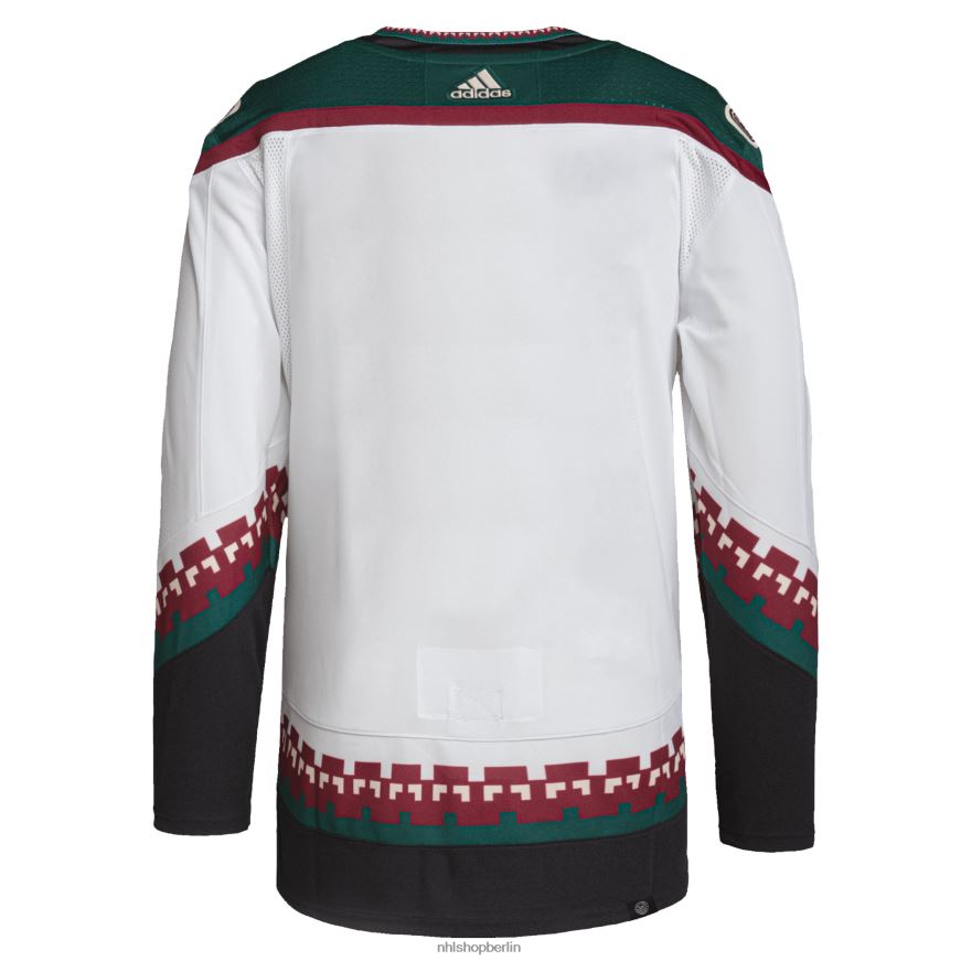 Männer NHL Arizona Coyotes Adidas White Away Primegreen Authentic Pro Blank Trikot Kleidung BF680T1092