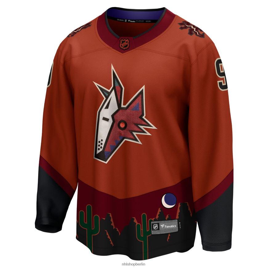 Männer NHL Arizona Coyotes Clayton Keller Fanatics gebrandetes Burnt Orange Special Edition 20 Breakaway-Spielertrikot Kleidung BF680T298