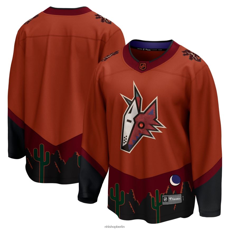 Männer NHL Arizona Coyotes Fanatics Branded Burnt Orange Special Edition 20 Breakaway Blanko-Trikot Kleidung BF680T234