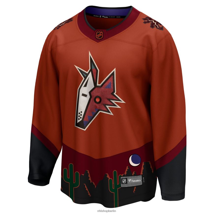 Männer NHL Arizona Coyotes Fanatics Branded Burnt Orange Special Edition 20 Breakaway Blanko-Trikot Kleidung BF680T234