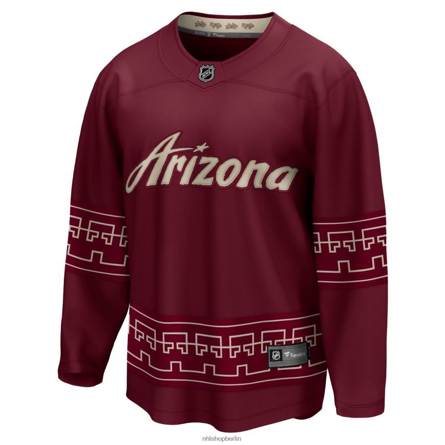 Männer NHL Arizona Coyotes Fanatics Branded Garnet Alternative 2022/23 Premier Breakaway-Trikot Kleidung BF680T297