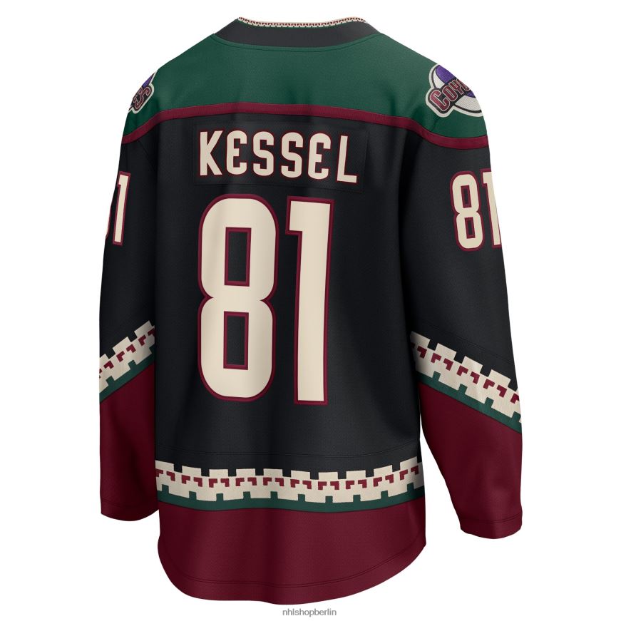 Männer NHL Arizona Coyotes Phil Kessel Fanatics gebrandetes schwarzes Home-Premier-Breakaway-Spielertrikot Kleidung BF680T1759