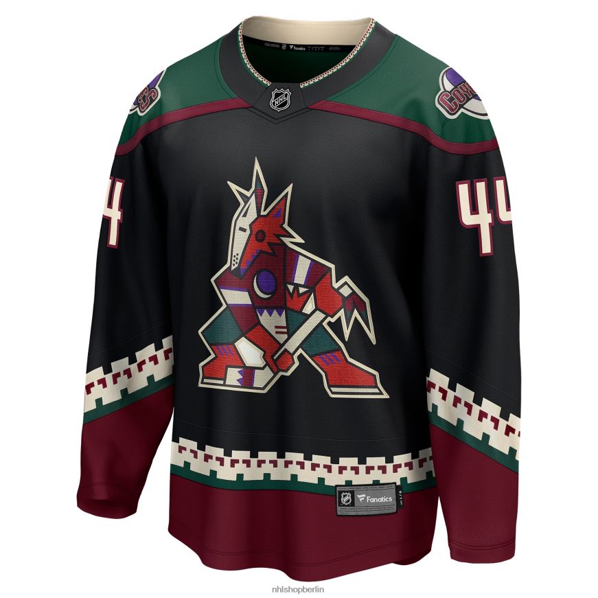 Männer NHL Arizona Coyotes Zack Kassian Fanatics gebrandetes schwarzes Home-Breakaway-Spielertrikot Kleidung BF680T1680