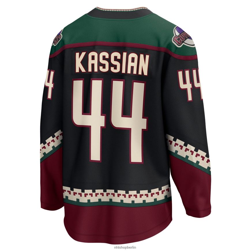 Männer NHL Arizona Coyotes Zack Kassian Fanatics gebrandetes schwarzes Home-Breakaway-Spielertrikot Kleidung BF680T1680