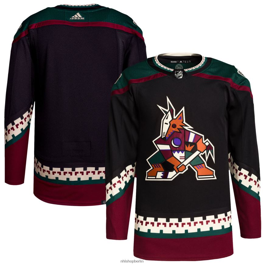 Männer NHL Arizona Coyotes adidas Black Home Primegreen Authentic Pro Blank Trikot Kleidung BF680T681