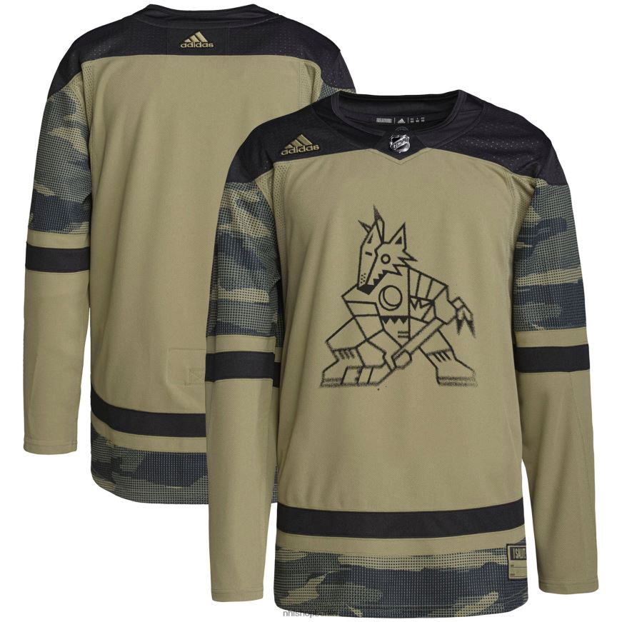 Männer NHL Arizona Coyotes adidas Camo Military Appreciation Team authentisches Übungstrikot Kleidung BF680T843