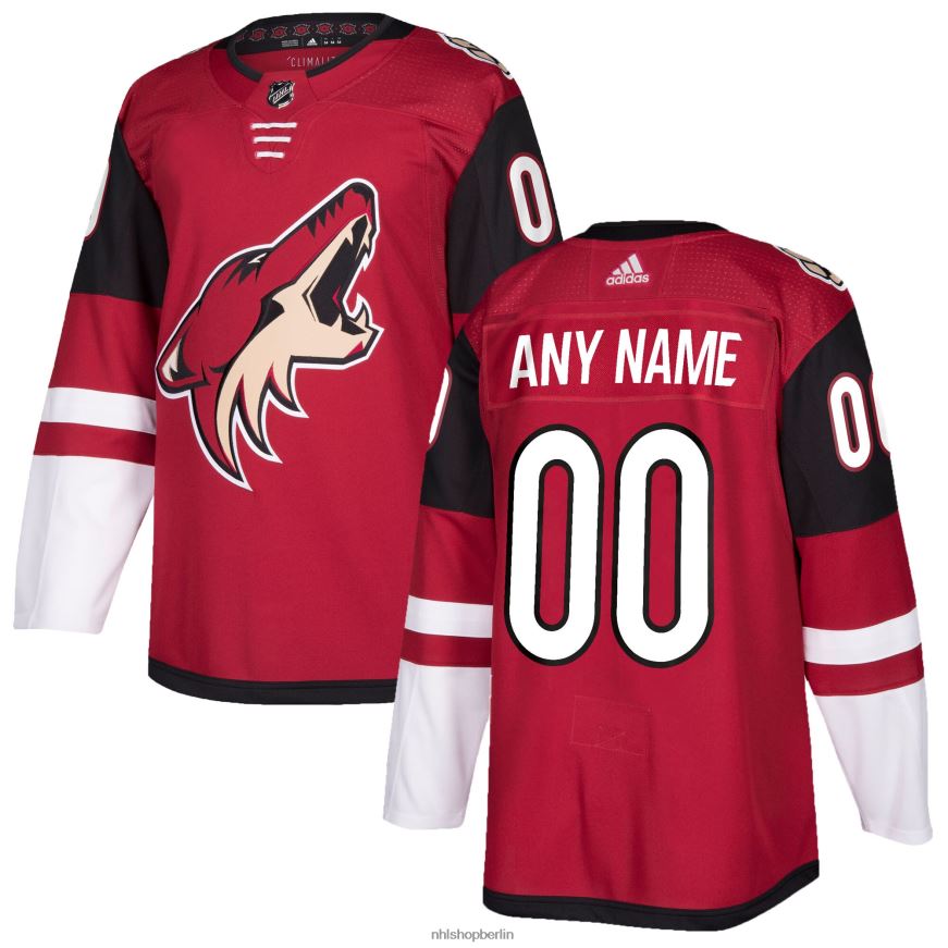 Männer NHL Arizona Coyotes adidas Maroon Authentic Custom Jersey Kleidung BF680T1989