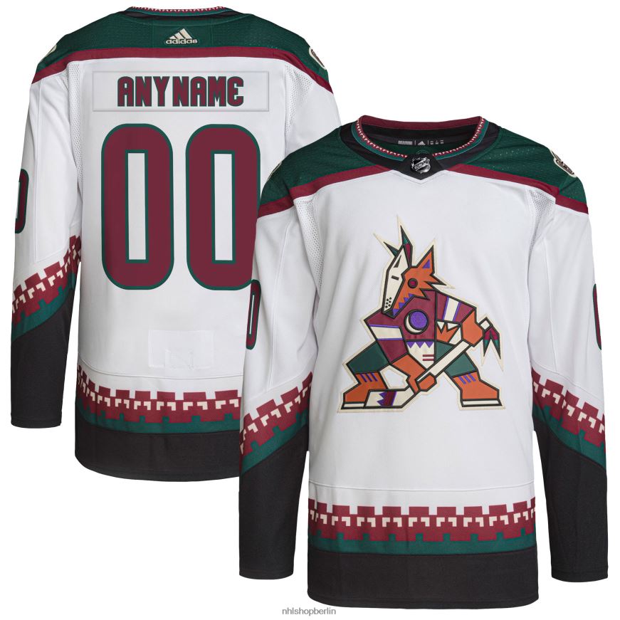 Männer NHL Arizona Coyotes adidas weißes Primegreen Authentic Pro Custom-Trikot Kleidung BF680T2025