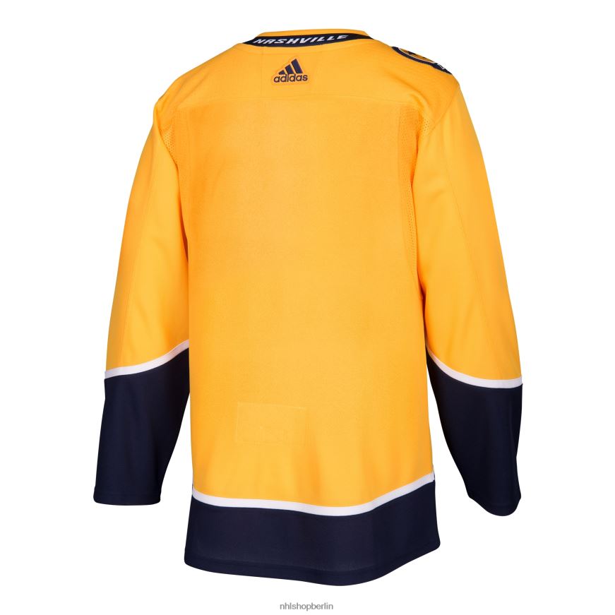 Männer NHL Authentisches Blanko-Trikot der Nashville Predators adidas Gold Home Kleidung BF680T1613