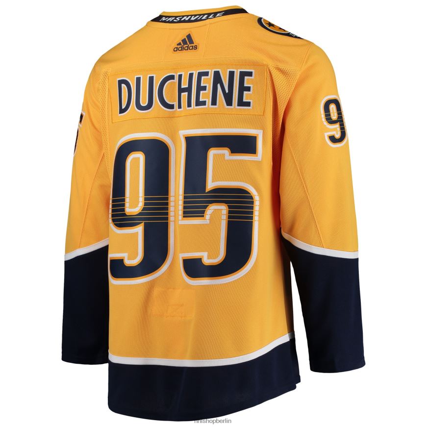 Männer NHL Authentisches Heimspielertrikot der Nashville Predators Matt Duchene von Adidas in Gold Kleidung BF680T1163