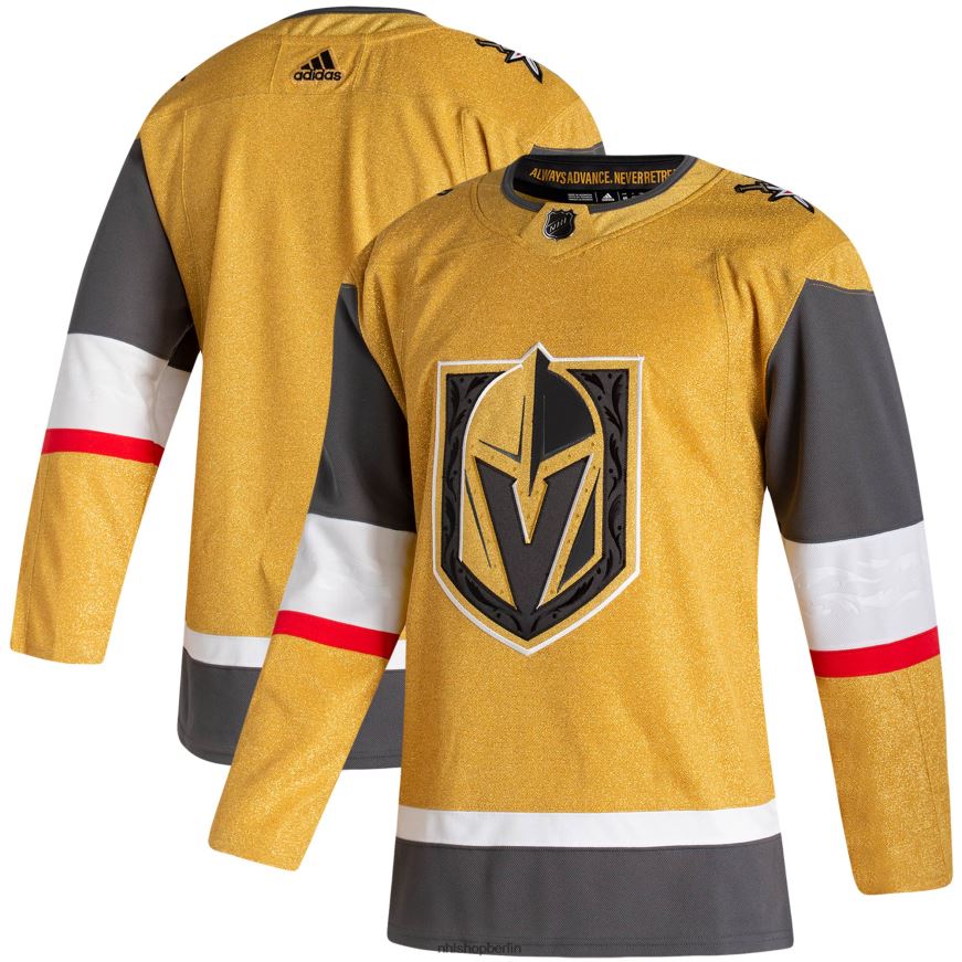 Männer NHL Authentisches Heimtrikot der Vegas Golden Knights adidas Gold 2020/21 Kleidung BF680T415