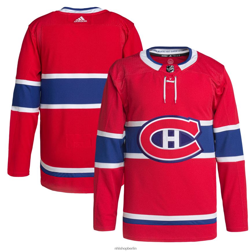 Männer NHL Authentisches Pro-Trikot der Montreal Canadiens adidas rot Home Primegreen Kleidung BF680T2289