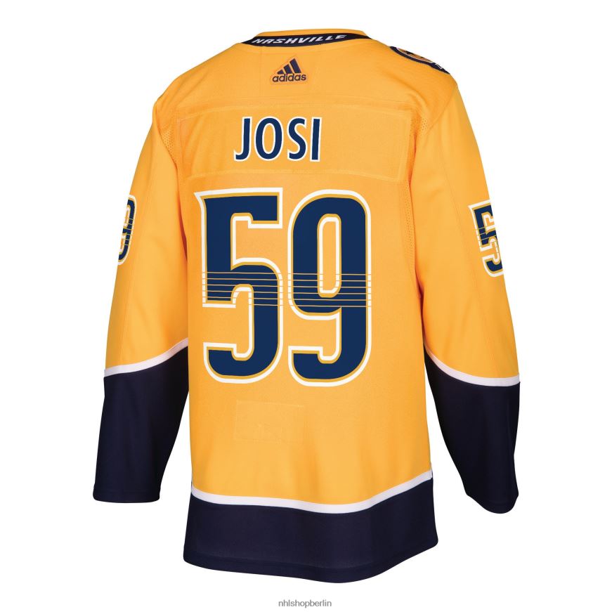 Männer NHL Authentisches Spielertrikot der Nashville Predators Roman Josi adidas Gold Home Kleidung BF680T474