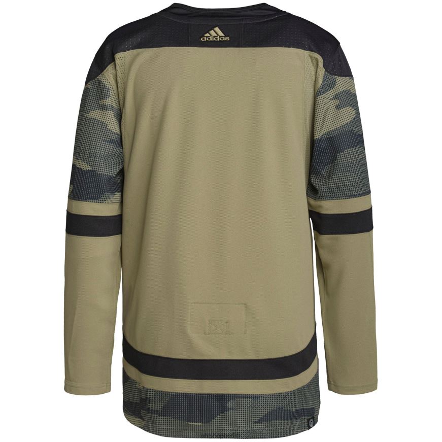 Männer NHL Authentisches Übungstrikot der Anaheim Ducks adidas Camo Military Appreciation Team Kleidung BF680T811