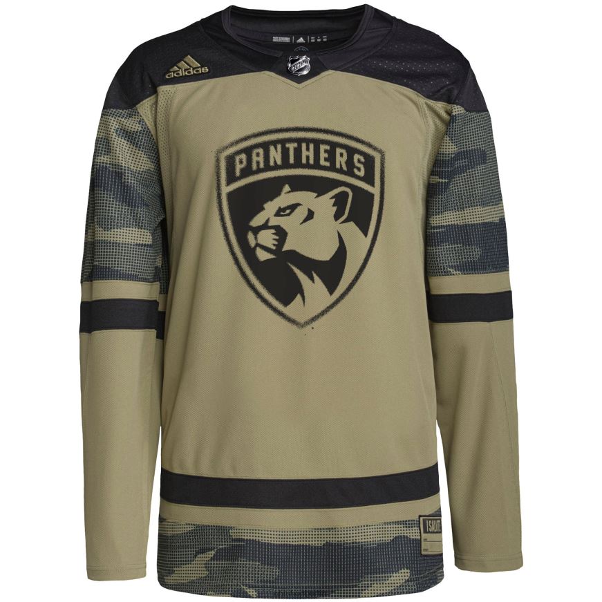 Männer NHL Authentisches Übungstrikot der Florida Panthers adidas Camo Military Appreciation Team Kleidung BF680T650