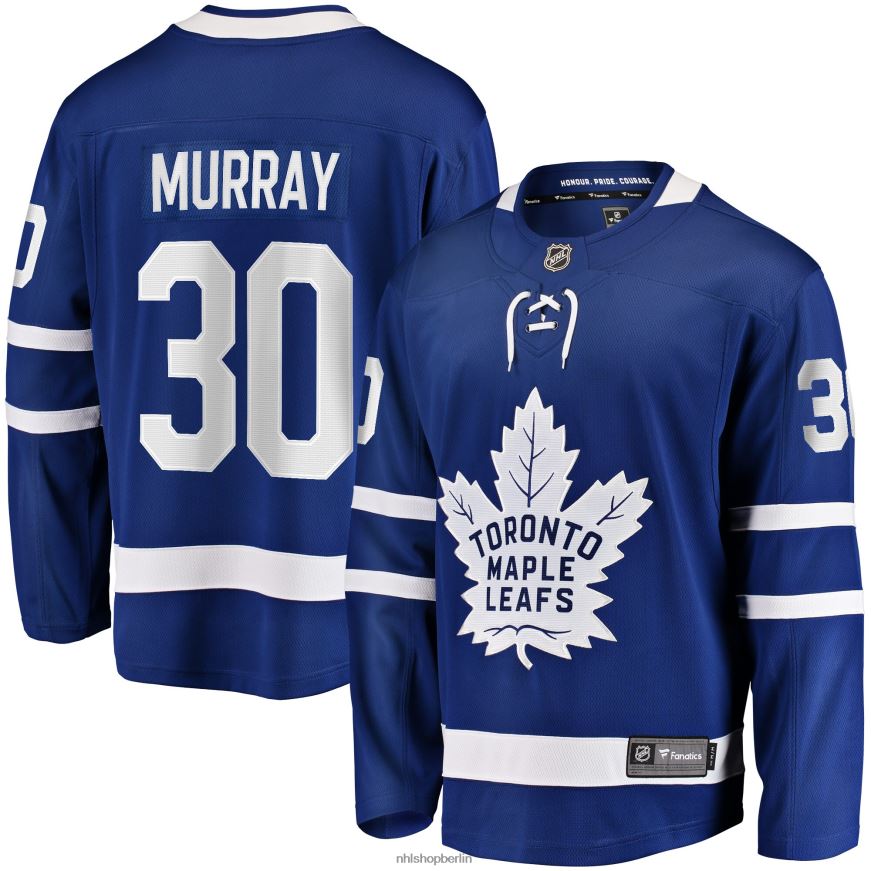 Männer NHL Blaues Abtrünnigen-Heimtrikot der Toronto Maple Leafs mit Matt-Murray-Fanatiker-Logo Kleidung BF680T1323