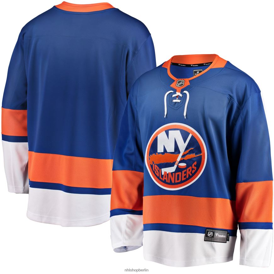 Männer NHL Blaues Breakaway-Heimtrikot der New York Islanders mit Fanatics-Logo Kleidung BF680T402