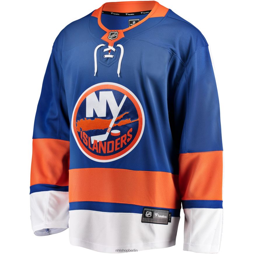 Männer NHL Blaues Breakaway-Heimtrikot der New York Islanders mit Fanatics-Logo Kleidung BF680T402