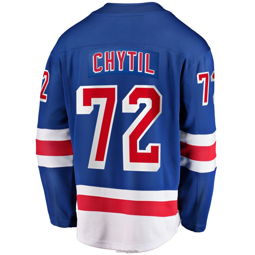 Männer NHL Blaues Breakaway-Heimtrikot der New York Rangers mit Fanatics-Logo von Filip Chytil Kleidung BF680T369