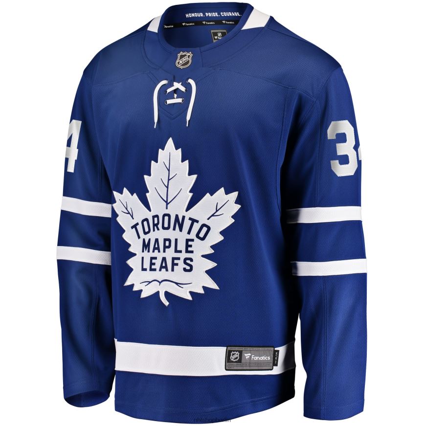 Männer NHL Blaues Breakaway-Heimtrikot der Toronto Maple Leafs mit Fanatics-Logo von Auston Matthews Kleidung BF680T1286