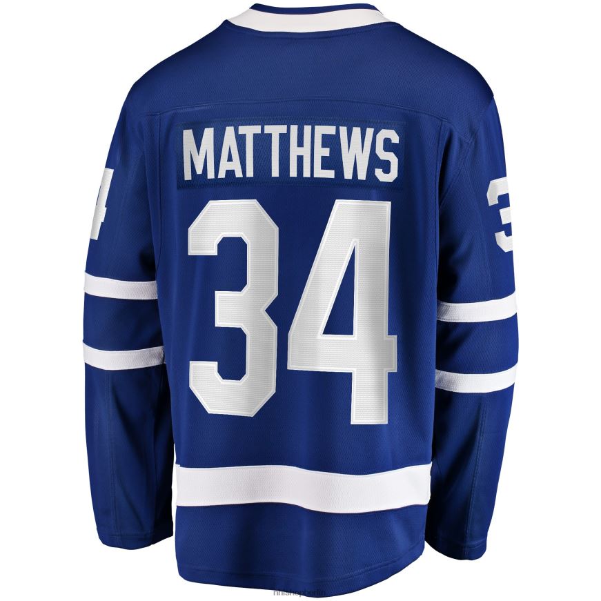 Männer NHL Blaues Breakaway-Heimtrikot der Toronto Maple Leafs mit Fanatics-Logo von Auston Matthews Kleidung BF680T1286