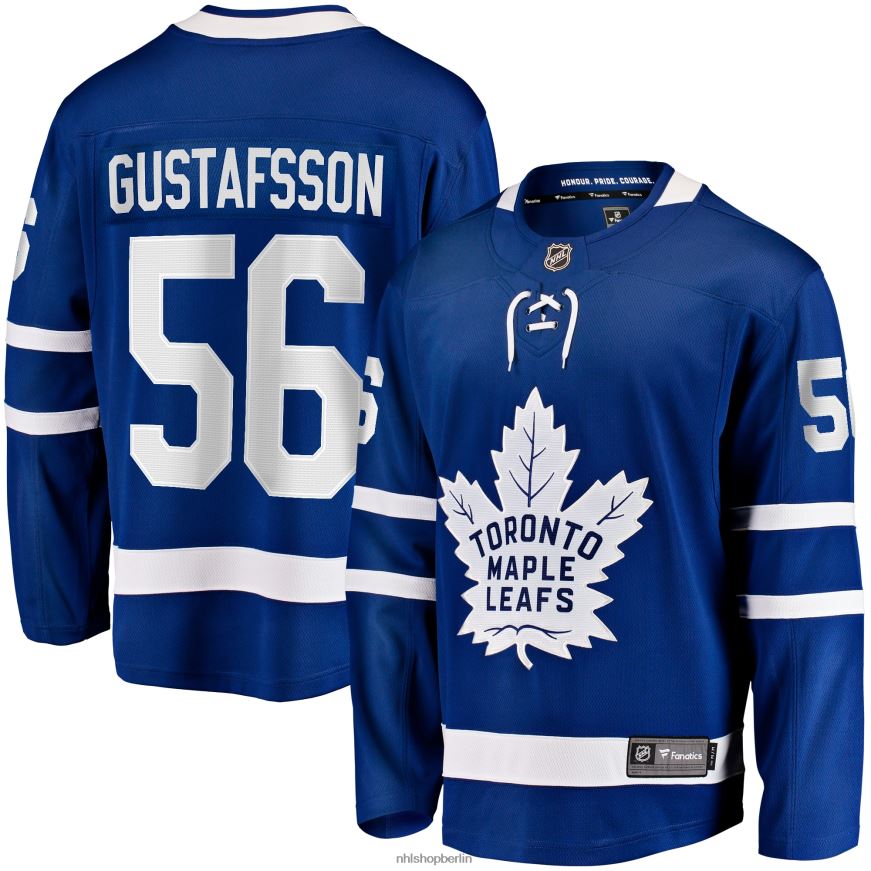 Männer NHL Blaues Breakaway-Heimtrikot der Toronto Maple Leafs mit Fanatics-Logo von Erik Gustafsson Kleidung BF680T1994