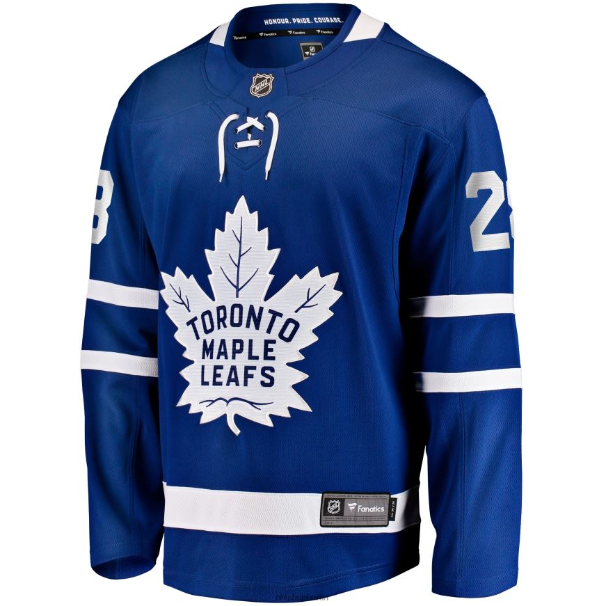 Männer NHL Blaues Breakaway-Heimtrikot der Toronto Maple Leafs mit Fanatics-Logo von Sam Lafferty Kleidung BF680T1052