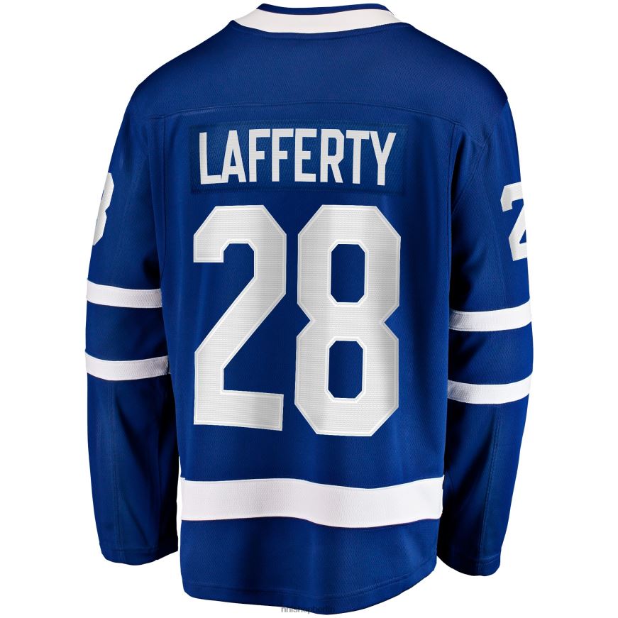 Männer NHL Blaues Breakaway-Heimtrikot der Toronto Maple Leafs mit Fanatics-Logo von Sam Lafferty Kleidung BF680T1052