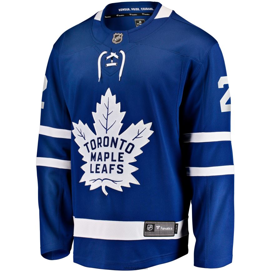 Männer NHL Blaues Breakaway-Heimtrikot der Toronto Maple Leafs mit Luke Schenn Fanatics-Logo Kleidung BF680T1278