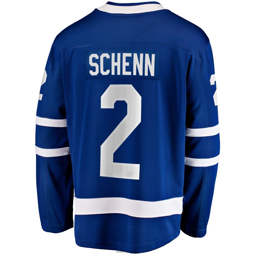 Männer NHL Blaues Breakaway-Heimtrikot der Toronto Maple Leafs mit Luke Schenn Fanatics-Logo Kleidung BF680T1278