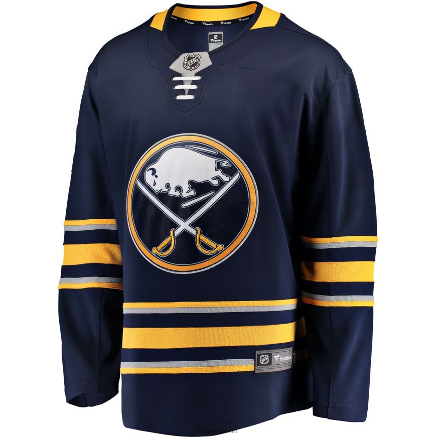 Männer NHL Blaues Breakaway-Heimtrikot mit Fanatics-Logo der Buffalo Sabres Kleidung BF680T1167