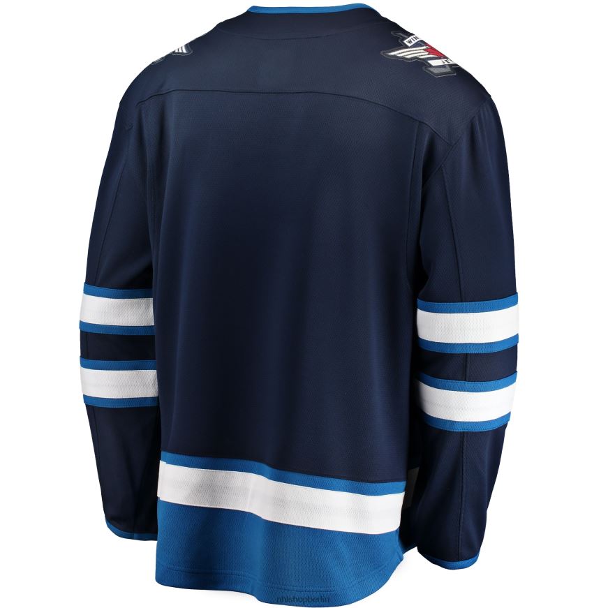 Männer NHL Blaues Breakaway-Heimtrikot mit Fanatics-Logo der Winnipeg Jets Kleidung BF680T629