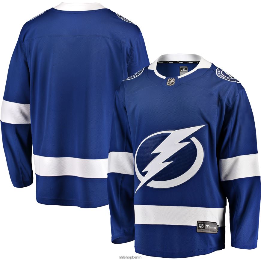 Männer NHL Blaues Breakaway-Heimtrikot mit Tampa Bay Lightning Fanatics-Logo Kleidung BF680T593