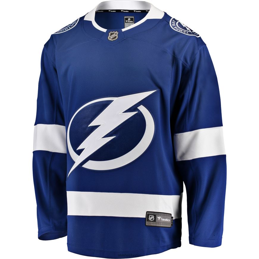 Männer NHL Blaues Breakaway-Heimtrikot mit Tampa Bay Lightning Fanatics-Logo Kleidung BF680T593