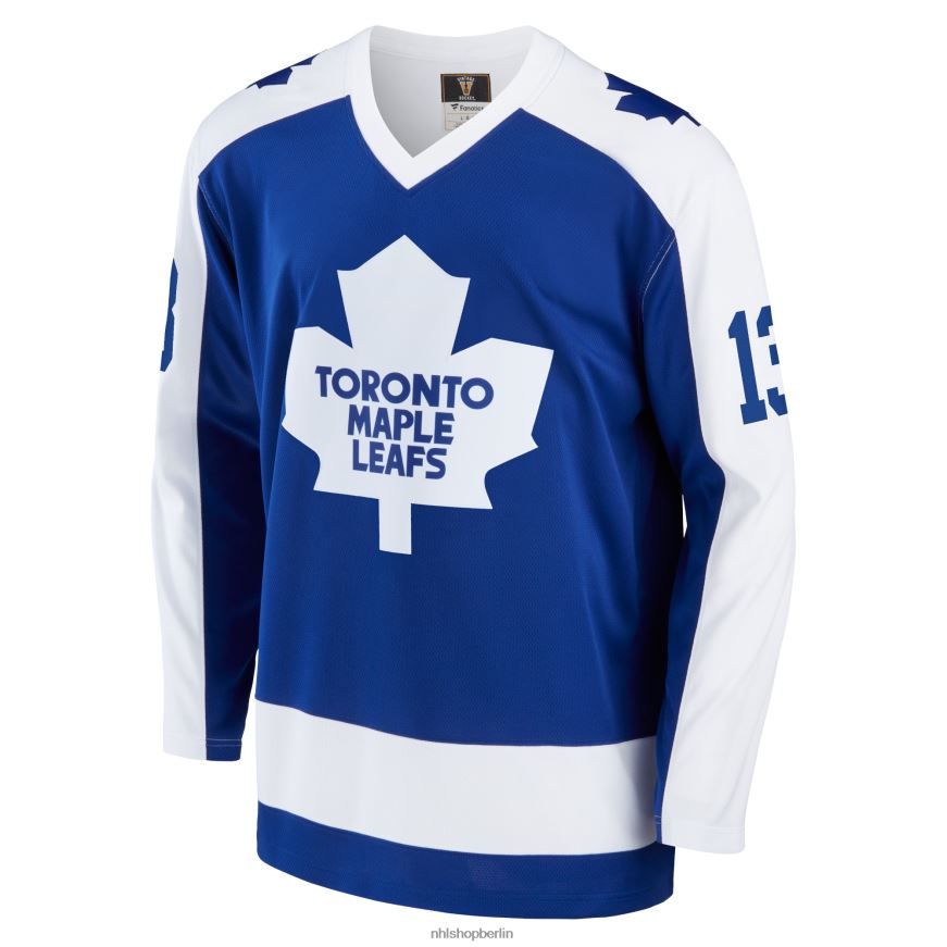 Männer NHL Blaues Breakaway-Spielertrikot der Toronto Maple Leafs Mats Sundin Fanatics-Logo Kleidung BF680T418