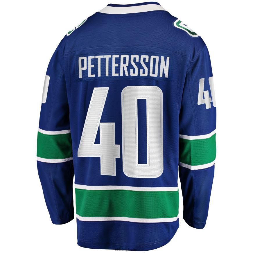 Männer NHL Blaues Elias Pettersson Fanatics-Heimtrikot der Vancouver Canucks 2019/20 für Premier Breakaway-Spieler Kleidung BF680T1157