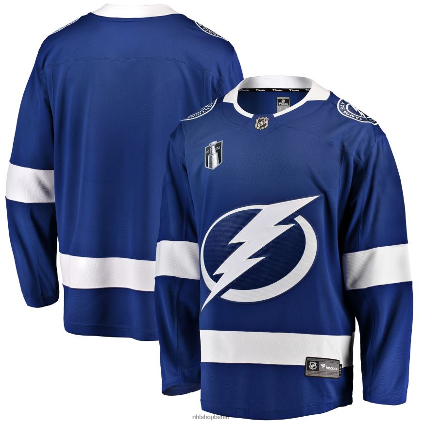 Männer NHL Blaues Heimtrikot der Tampa Bay Lightning Fanatics für das Stanley-Cup-Finale 2022 Kleidung BF680T374