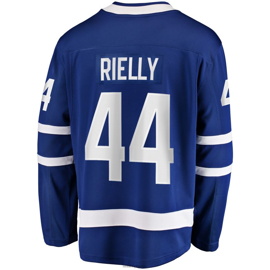 Männer NHL Blaues Home-Breakaway-Spielertrikot der Toronto Maple Leafs mit Fanatics-Logo von Morgan Rielly Kleidung BF680T1593