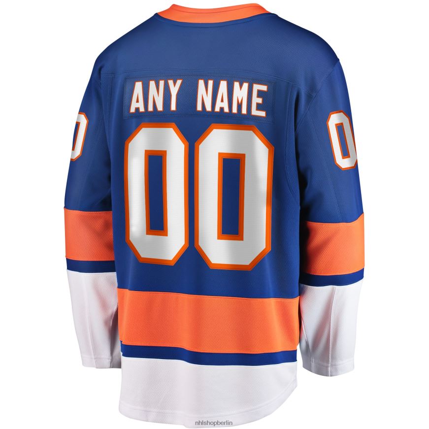 Männer NHL Blaues Home-Breakaway-Trikot der New York Islanders mit Fanatics-Logo Kleidung BF680T545