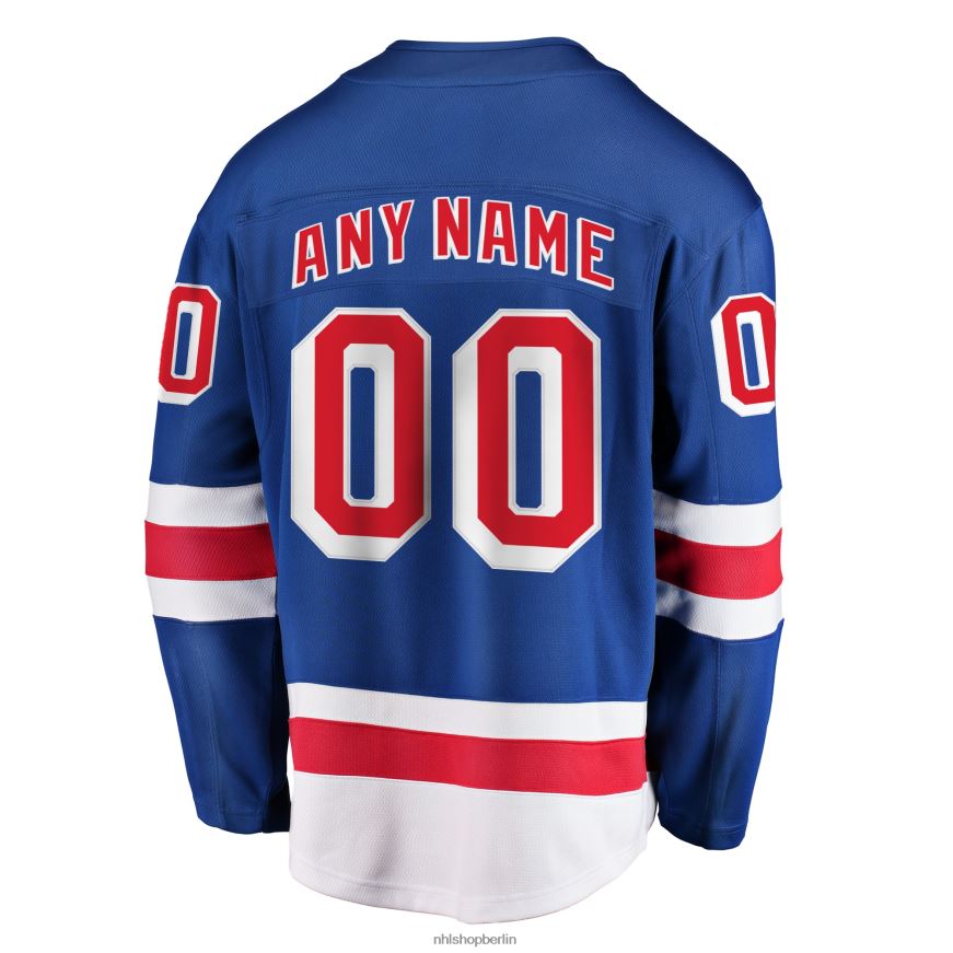 Männer NHL Blaues Home-Breakaway-Trikot der New York Rangers mit Fanatics-Logo Kleidung BF680T46