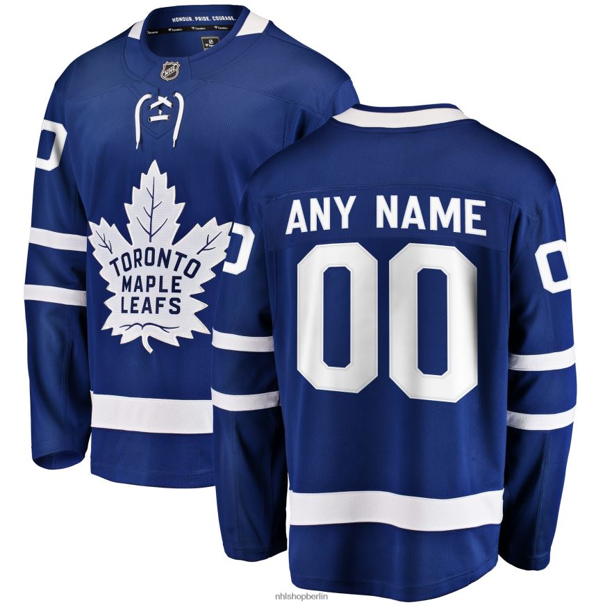 Männer NHL Blaues Home-Breakaway-Trikot der Toronto Maple Leafs mit Fanatics-Logo Kleidung BF680T437