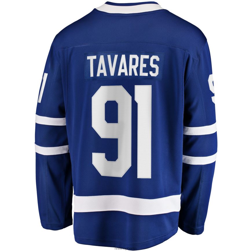 Männer NHL Blaues Home-Captain-Premier-Breakaway-Spielertrikot der Toronto Maple Leafs mit John Tavares Fanatics-Logo Kleidung BF680T498